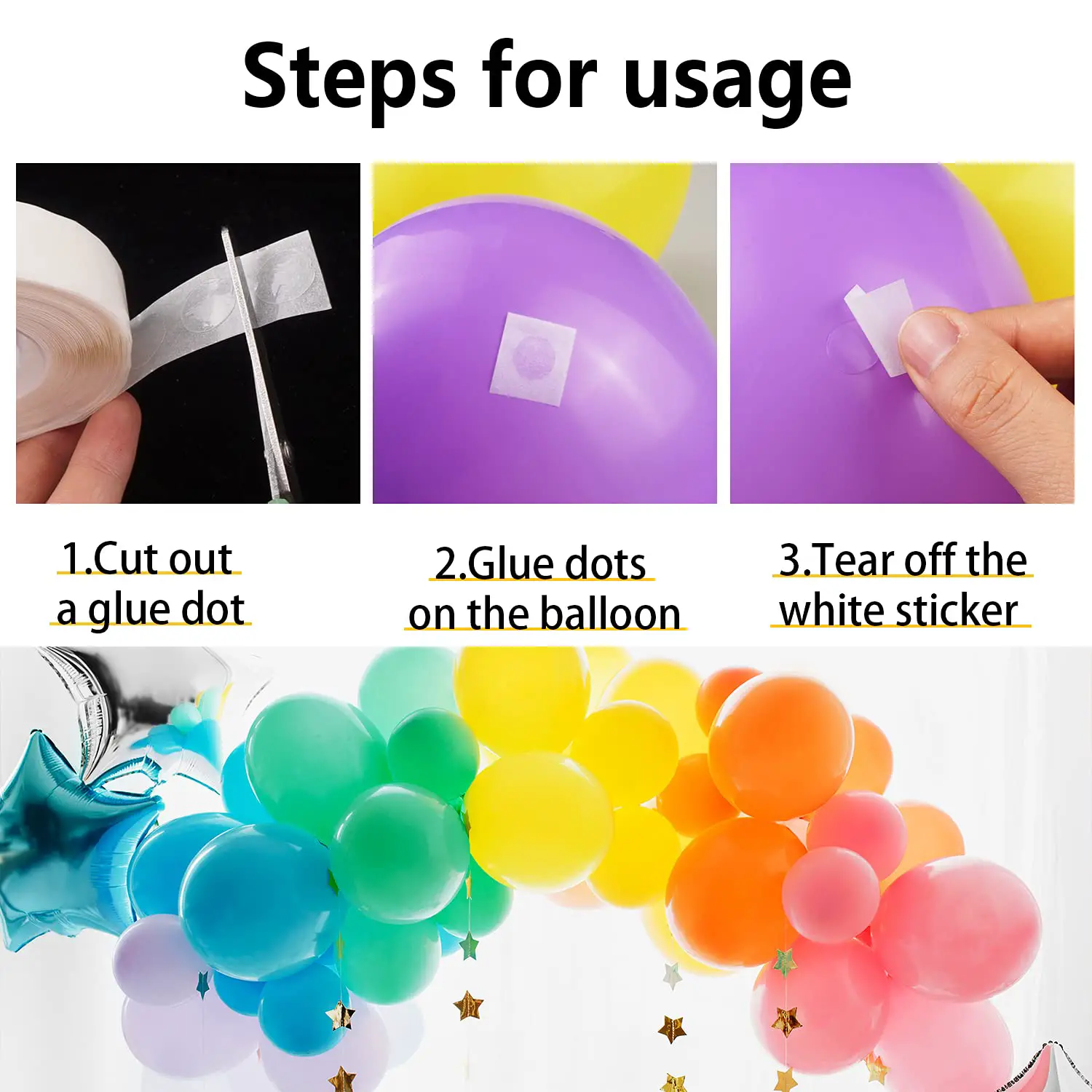 How To Use Glue Dots For Balloons