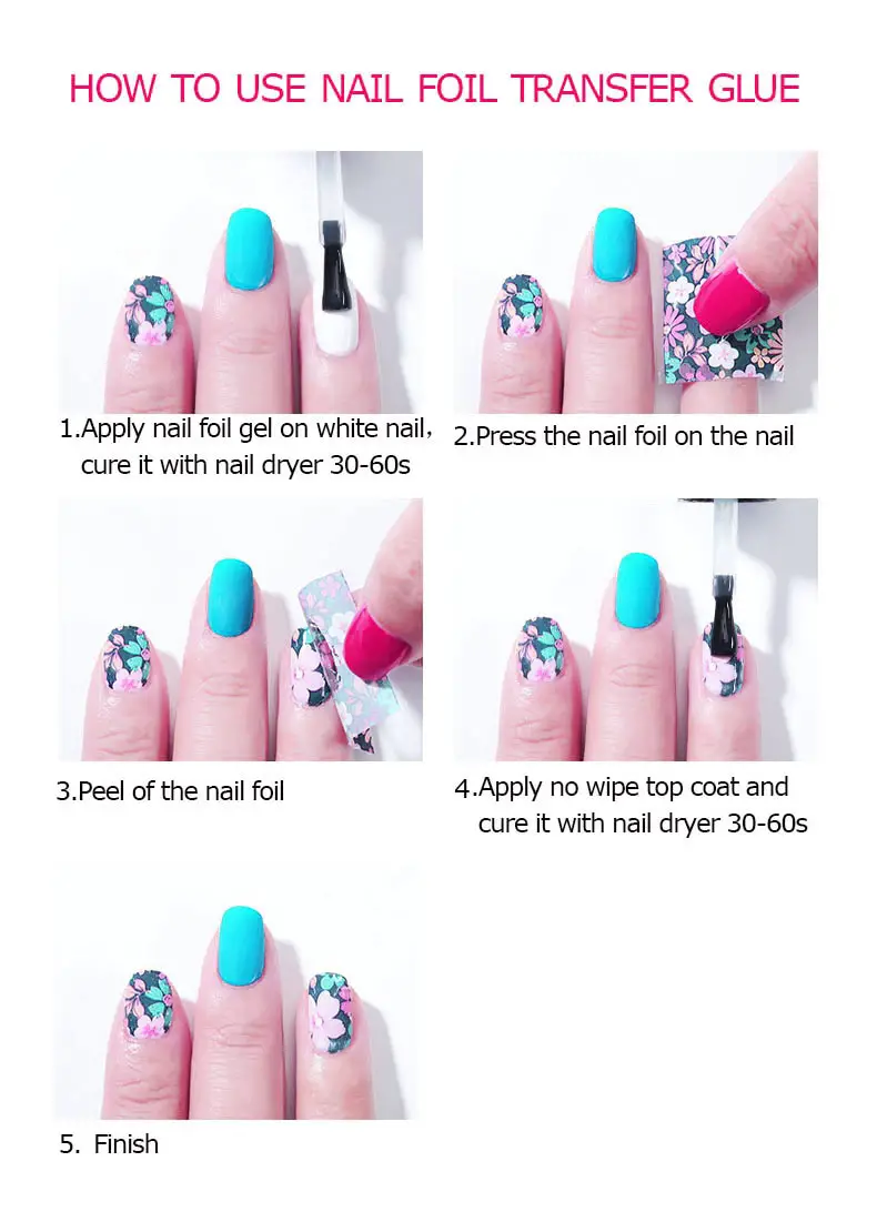 How To Use Nail Art Foil Glue